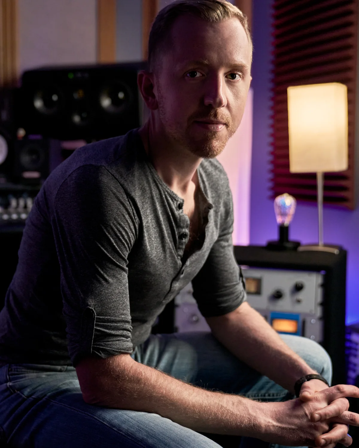 Sean P. Jones in the recording studio